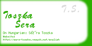 toszka sera business card